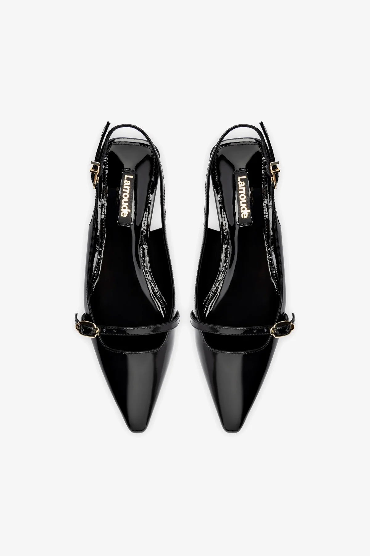 Stylish Ines Flat Shoes in Black Patent Leather - Perfect for Office, Parties & Casual Wear