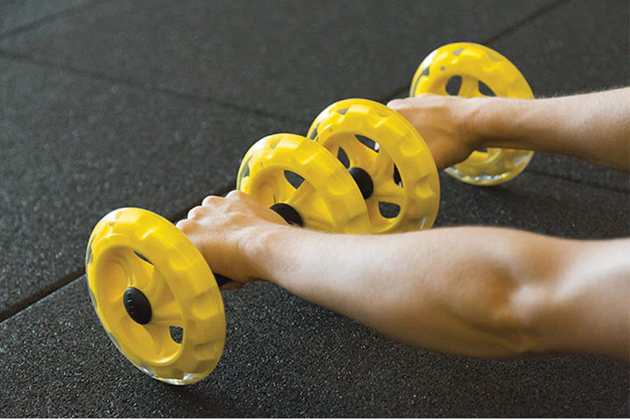 SKLZ Core Wheels - Ab Wheel for Core Strength Training & Home Workouts - Perfect for Abs, Back & Full Body Exercise - Gym & Fitness Equipment for Men & Women