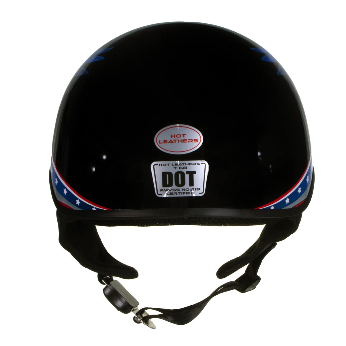 Hot Leathers HLT68 Eagle Wings Black DOT Approved Motorcycle Half Helmet - XXL Size for Cruiser & Harley Riders - Safe & Stylish Skull Cap for Urban Commuting & Weekend Rides