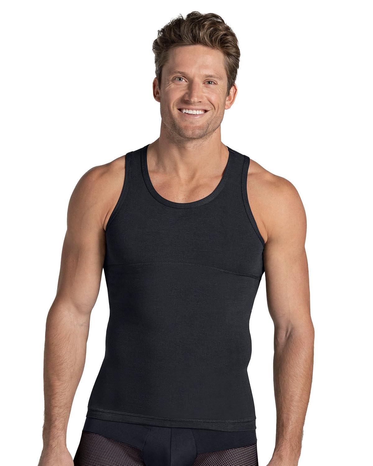 Men's Moderate Compression Shirt - Slimming Performance Tank Top Undershirt for Workout & Gym | Moisture-Wicking & Breathable