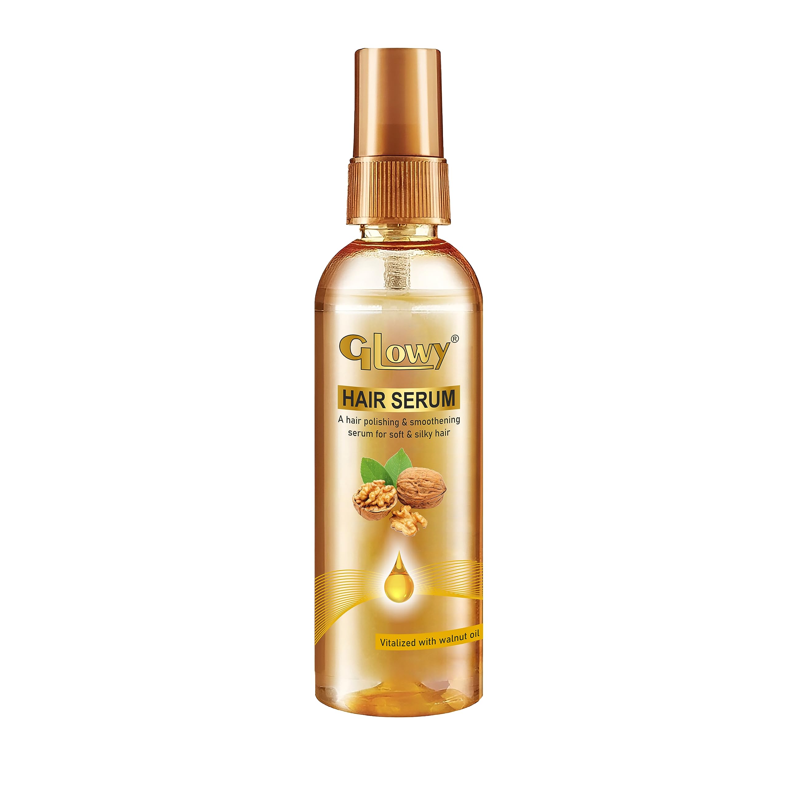 GLOWY Anti-Hairfall Shampoo with Coconut Oil - Ultra Shine & Natural Bio Ingredients for Smooth, Silky Hair | Reduces Breakage & Adds Shine for Daily Hair Care