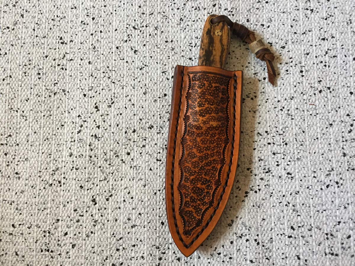 Premium High Desert Hunting Knife & EDC - Bocote Wood Handle - Outdoor Survival, Camping, Bushcraft & Everyday Carry - Tactical Fixed Blade for Hunting, Fishing & Wilderness Adventures