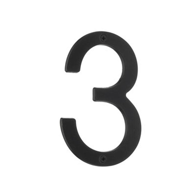 4 3/4 Inch Rustic Oxide Villa Address Number 3 - Durable Metal House Numbers for Outdoor Mailbox, Front Door & Garden Decor