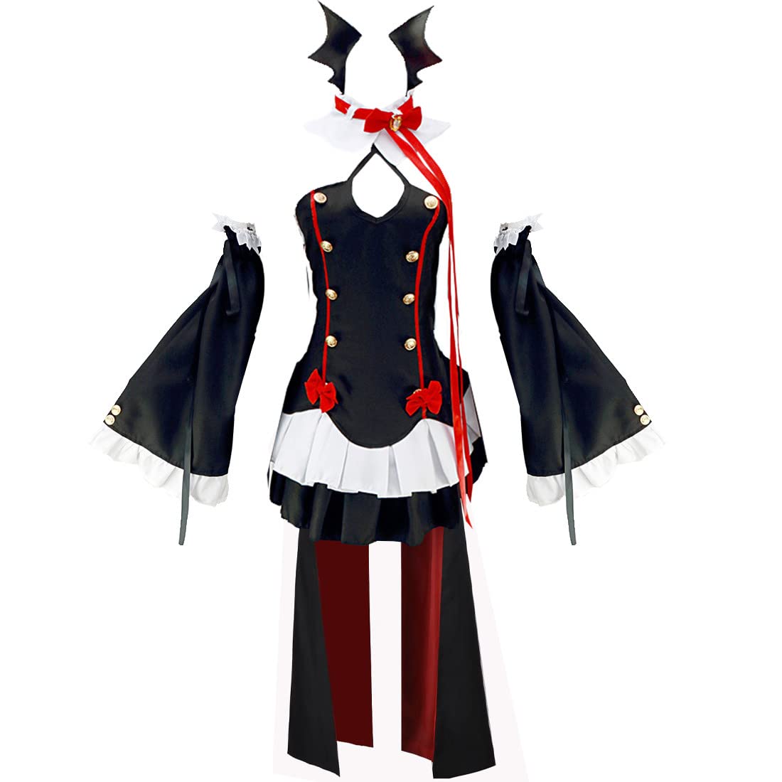 Elegant Women's Kimono Lolita Dress - Anime Krul Tepes Princess Cosplay Costume for Vampire Halloween & Anime Conventions | Perfect for Cosplay, Halloween Parties & Themed Events