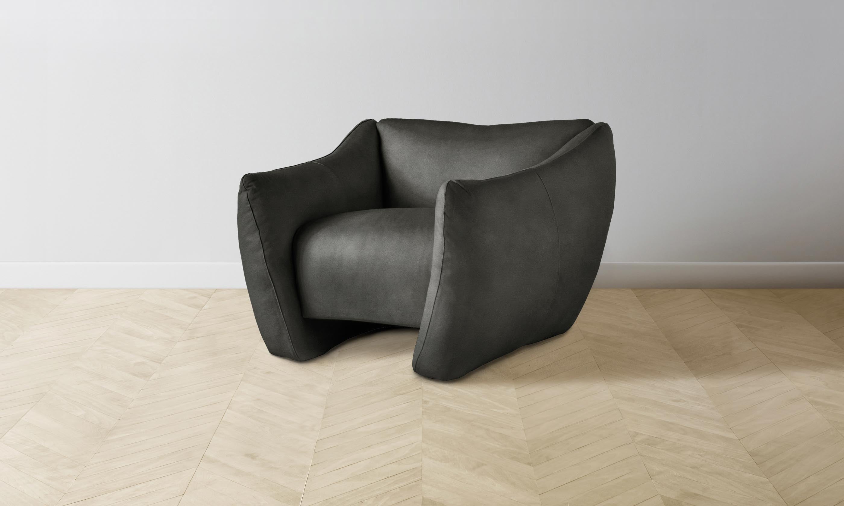 The Bond Chair - Premium Performance Velvet Upholstered Slate Gray Lounge Chair for Living Room, Bedroom & Office - Perfect for Relaxing, Reading & Working