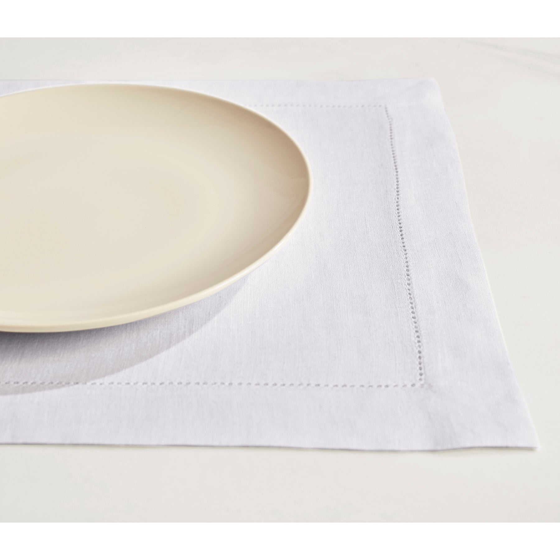 Sonoma Hemstitch Placemats Set of 4 - Premium Cotton Table Mats for Dining - Perfect for Dinner Parties, Holiday Meals & Home Decor