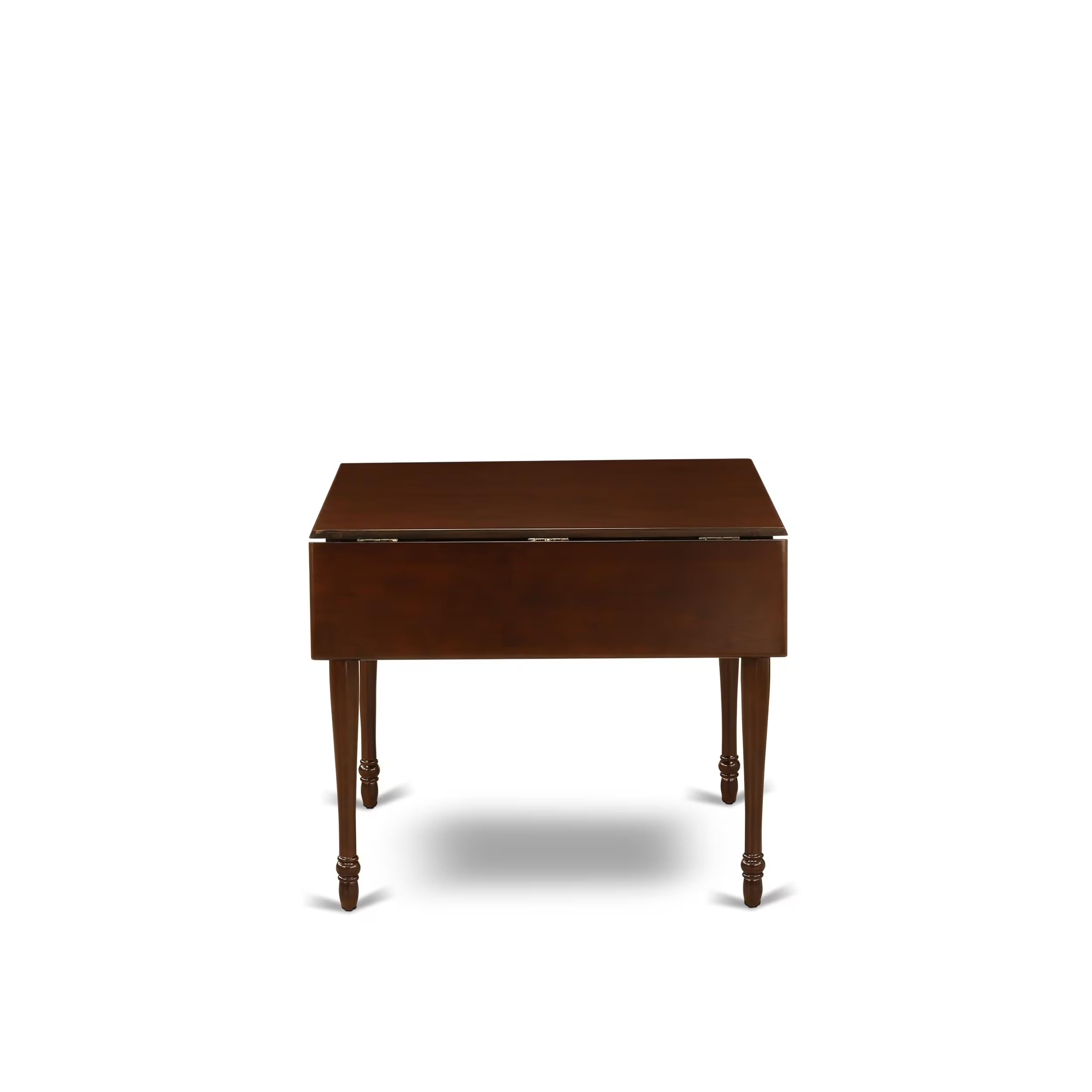East West Furniture 5-Piece Mahogany Dining Set with Drop-Leaf Table & 4 Chairs - 36x54 Inch Rectangle Kitchen Table for Small Spaces - Perfect for Breakfast Nook, Apartment Dining, and Compact Homes