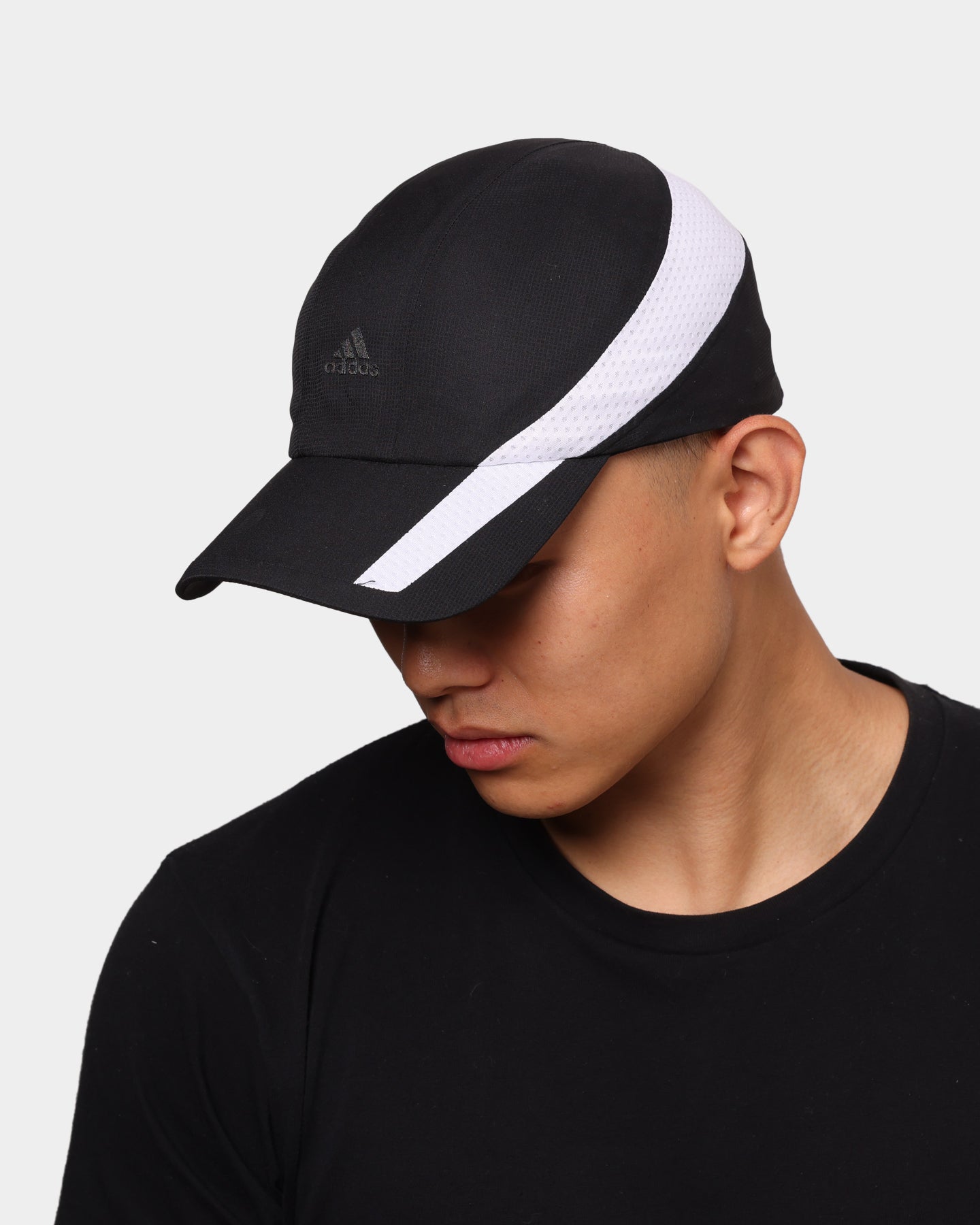 Adidas Run A.R Cap - Black, White & Black Performance Hat for Running, Hiking & Outdoor Sports