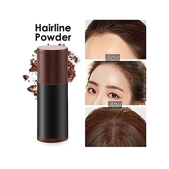 JBz HairLine Powder for Thinning Hair - Black, Brown, Light Brown | 24g Waterproof Hair Root Concealer | Quick Root Touch-Up Stick with Sponge Applicator | Hair Shading & Shadow Powder for Bald Spots & Receding Hairline | Perfect for Daily Use, Travel & Special Occasions