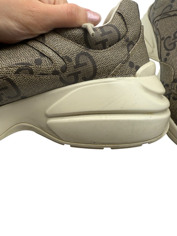 Gucci Maxi GG Rhyton Sneakers for Men - Size 10.5 US (11) - Luxury Casual & Streetwear Fashion Sneakers for Everyday Wear, Travel & Urban Style