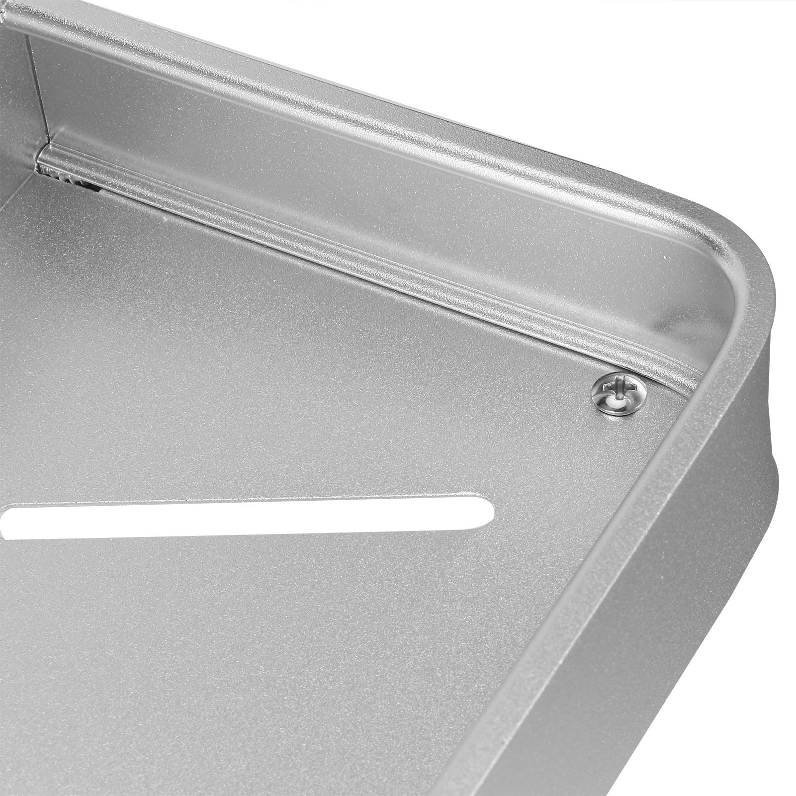 Wall Mount Aluminum Shower Shelf - Single Layer Bathroom Storage Rack with Hanging Rod & Hooks (50cm) - Perfect for Organizing Shampoo, Soap & Towels in Small Bathrooms