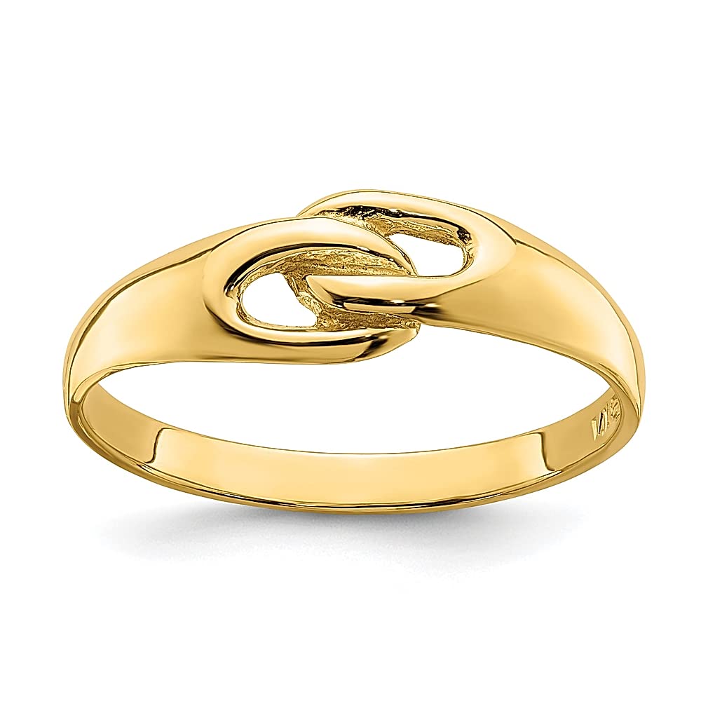 14K Yellow Gold Free Form Knot Band Ring - Size 6.00 | Dainty Women's Jewelry Gift for Her | Perfect for Anniversaries, Birthdays & Special Occasions