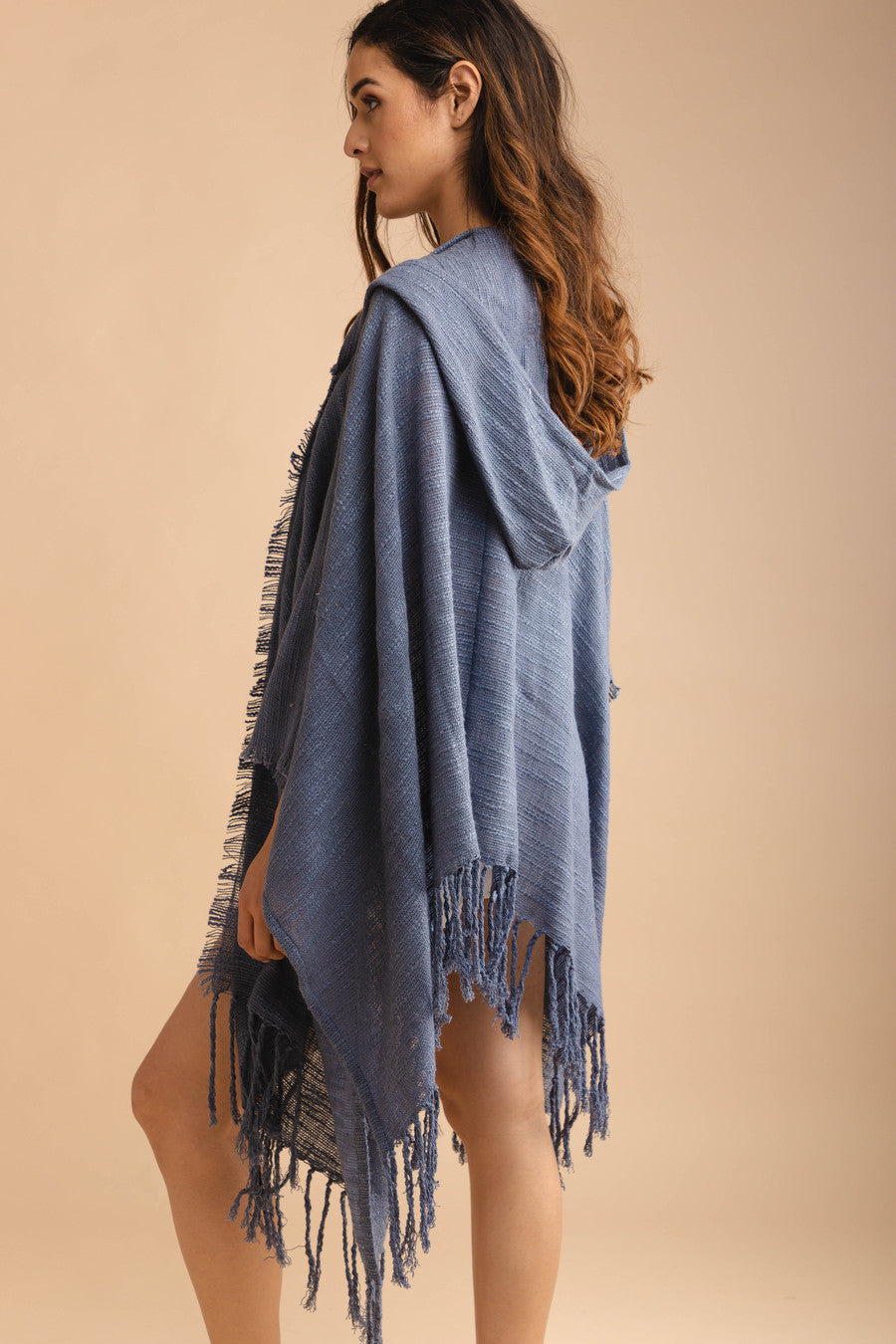 Lightweight Cotton Fringed Kimono Cover Up - Beachwear, Poolside, Summer Vacation & Boho Fashion Outfit