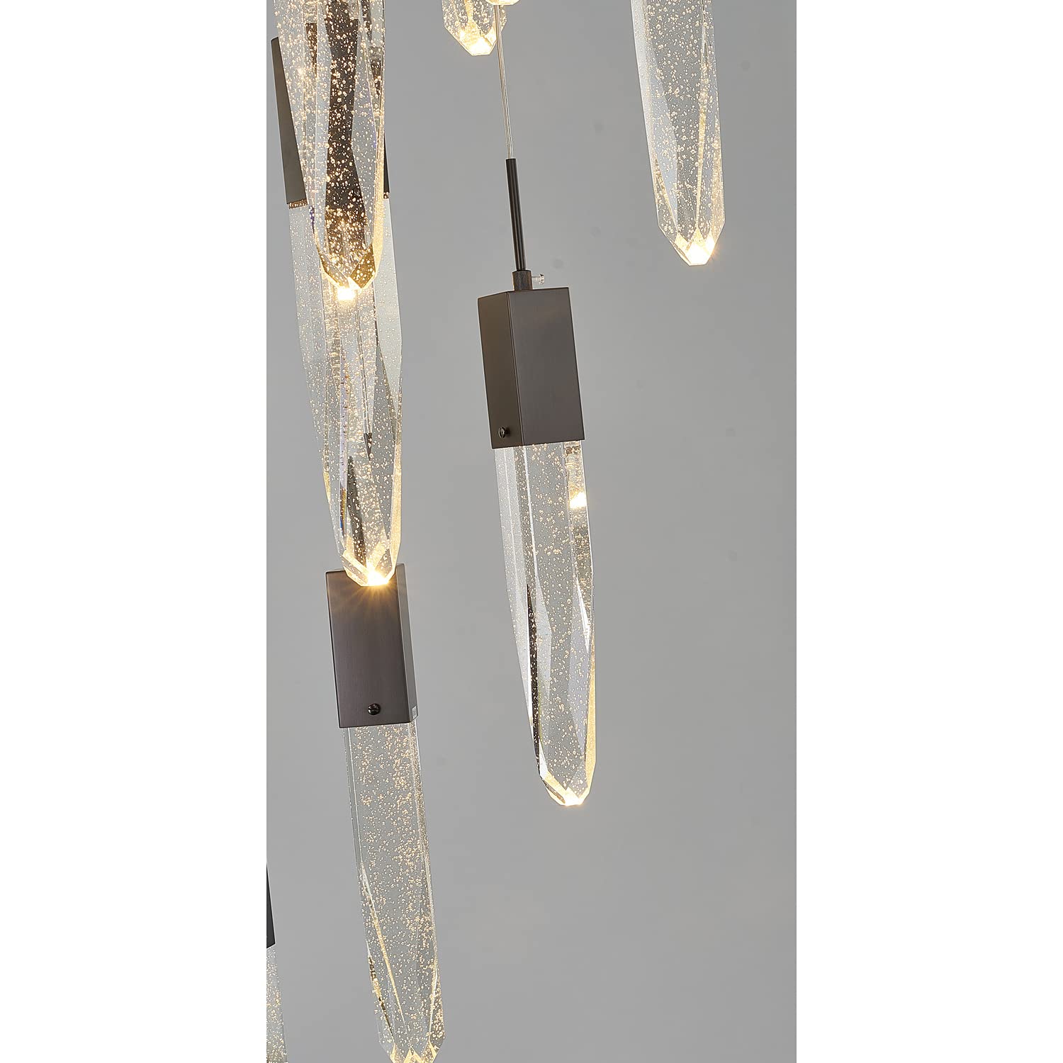 FAL Series 3-Light Mini Chandelier in Beige & Green - Perfect for Dining Room, Bedroom or Entryway Lighting Decor