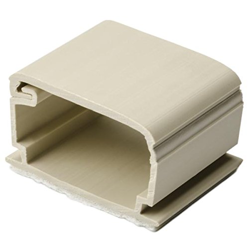 HellermannTyton SRCI0750C2 TSR Adhesive PVC Cable Clamp - 1.25'' Width, 0.77'' Height, Ivory (100/pkg) - Perfect for Home, Office & Industrial Wire Management