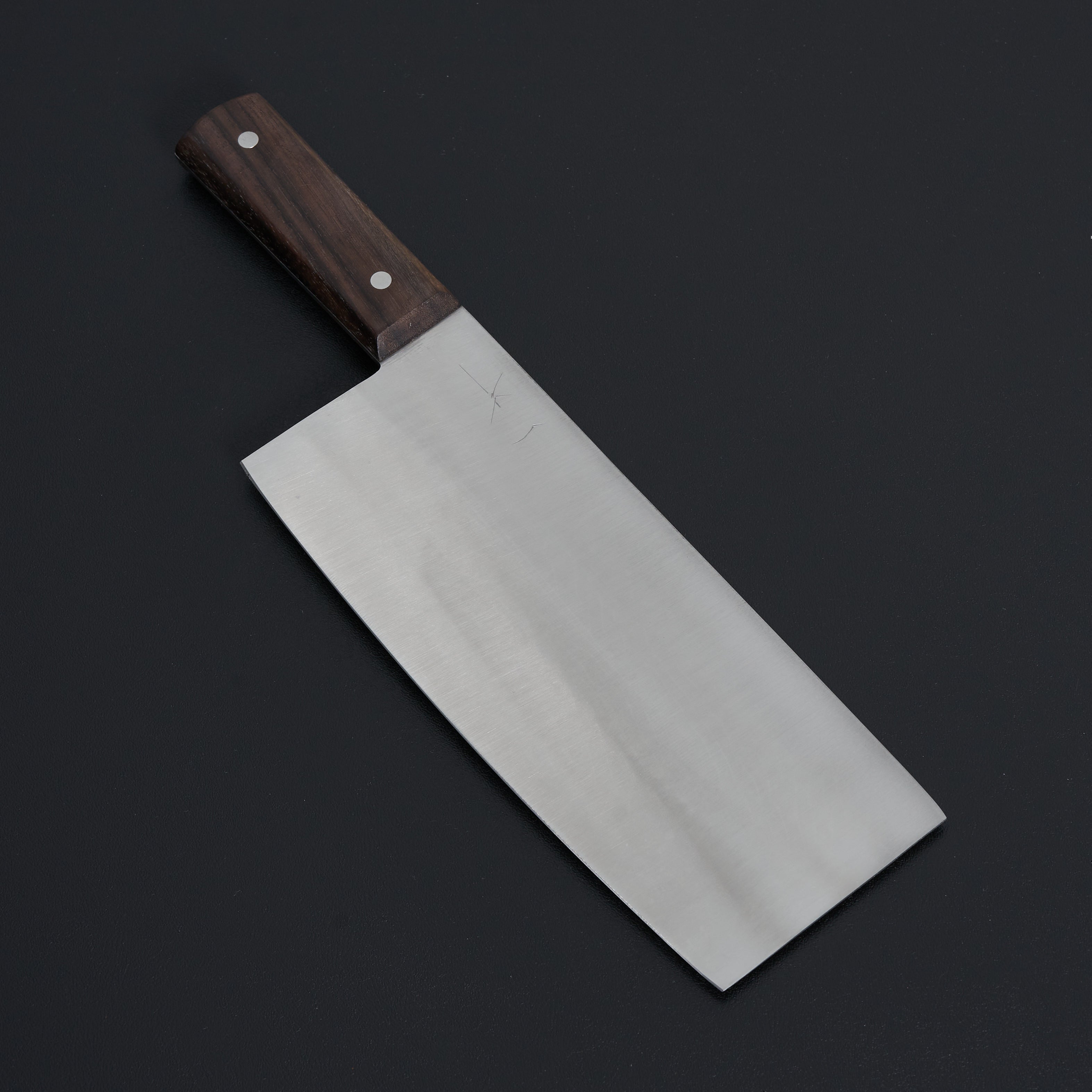 Hitohira Nihonko Carbon Steel Chinese Chef Cleaver Knife 220mm with Rosewood Handle - Professional Kitchen Tool for Slicing, Dicing & Chopping Vegetables, Meat & Herbs