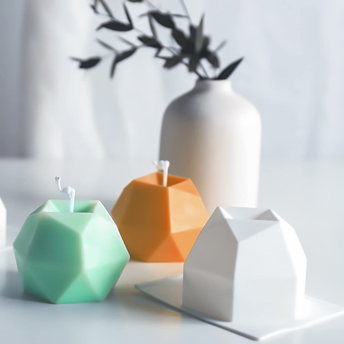 4PCS Silicone Bubble Candle Molds Set - DIY Candle Making Kit for Epoxy Resin, Soap, Chocolate, Pudding & Clay Crafts - Perfect for Home Decor, Wedding Favors & Handmade Gifts