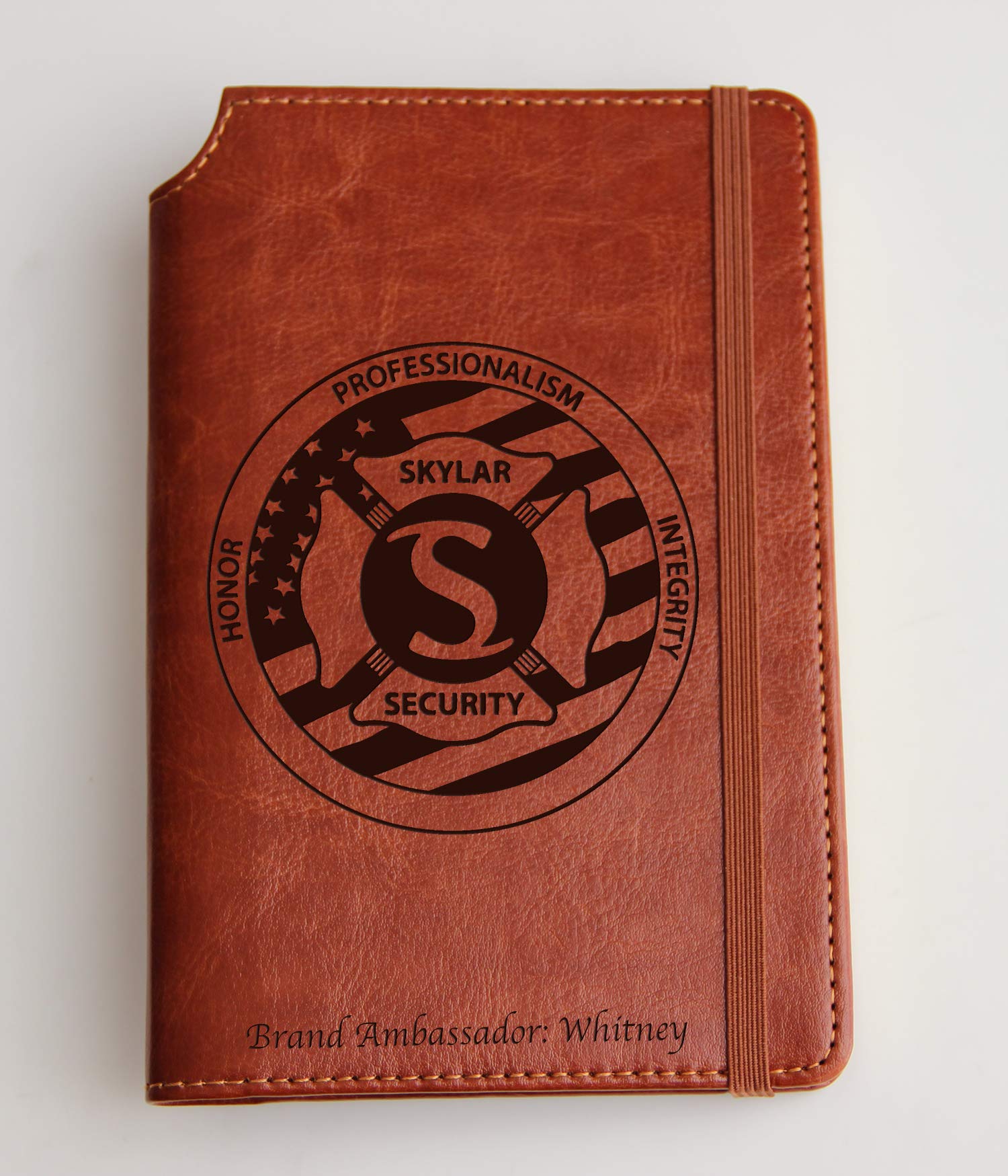 Custom Leather Bound Journal with Club Logo & Personalized Text/Quote - Strip Closure, Writing Notebook for Poultry Farmers & Hen Keepers - Perfect for Farm Records, Egg Tracking & Daily Notes
