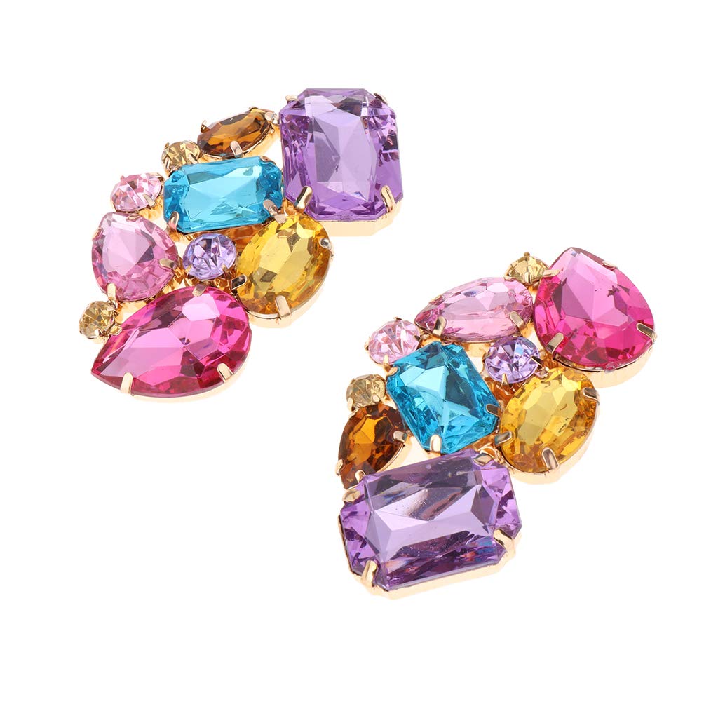 LoveinDIY 2PCS Rhinestone Shoe Charms - Detachable Buckle Decor for Wedding, Party & Prom Shoes - Elegant Footwear Accessories for Bridesmaids, Dancers & Special Occasions