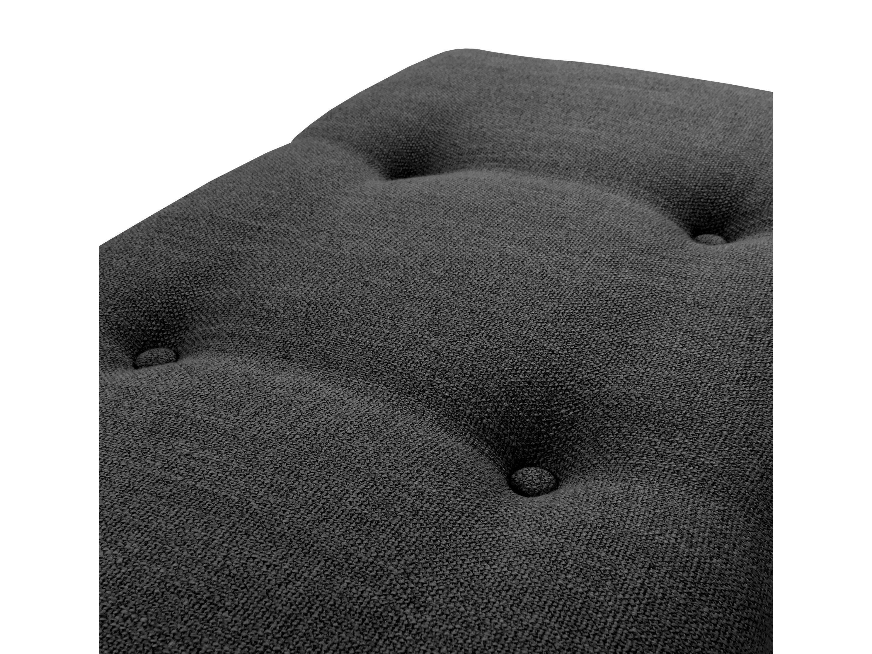 Dark Grey Accent Bench - Modern Upholstered Entryway Seating with Sturdy Metal Legs | Perfect for Hallway, Bedroom, or Living Room Decor