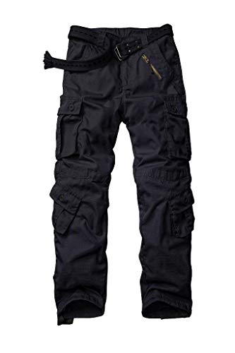 AKARMY Men's Ripstop Cargo Pants - Military Camo Tactical Hiking Pants with 8 Pockets, Relaxed Fit Work Pants for Outdoor Adventures, Hunting & Casual Wear (No Belt Included)