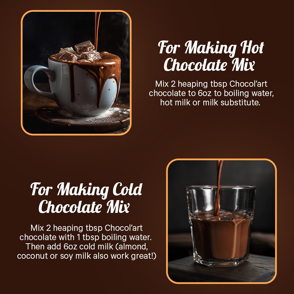 Premium Velvety Smooth Chocolate Hot Cocoa Mix - Rich Imported French Cocoa Powder, Dairy Free, Nut Free, Gluten Free, Non-GMO - 18 oz (2 Pack) for Cozy Winter Nights, Holiday Gifts & Warm Family Moments