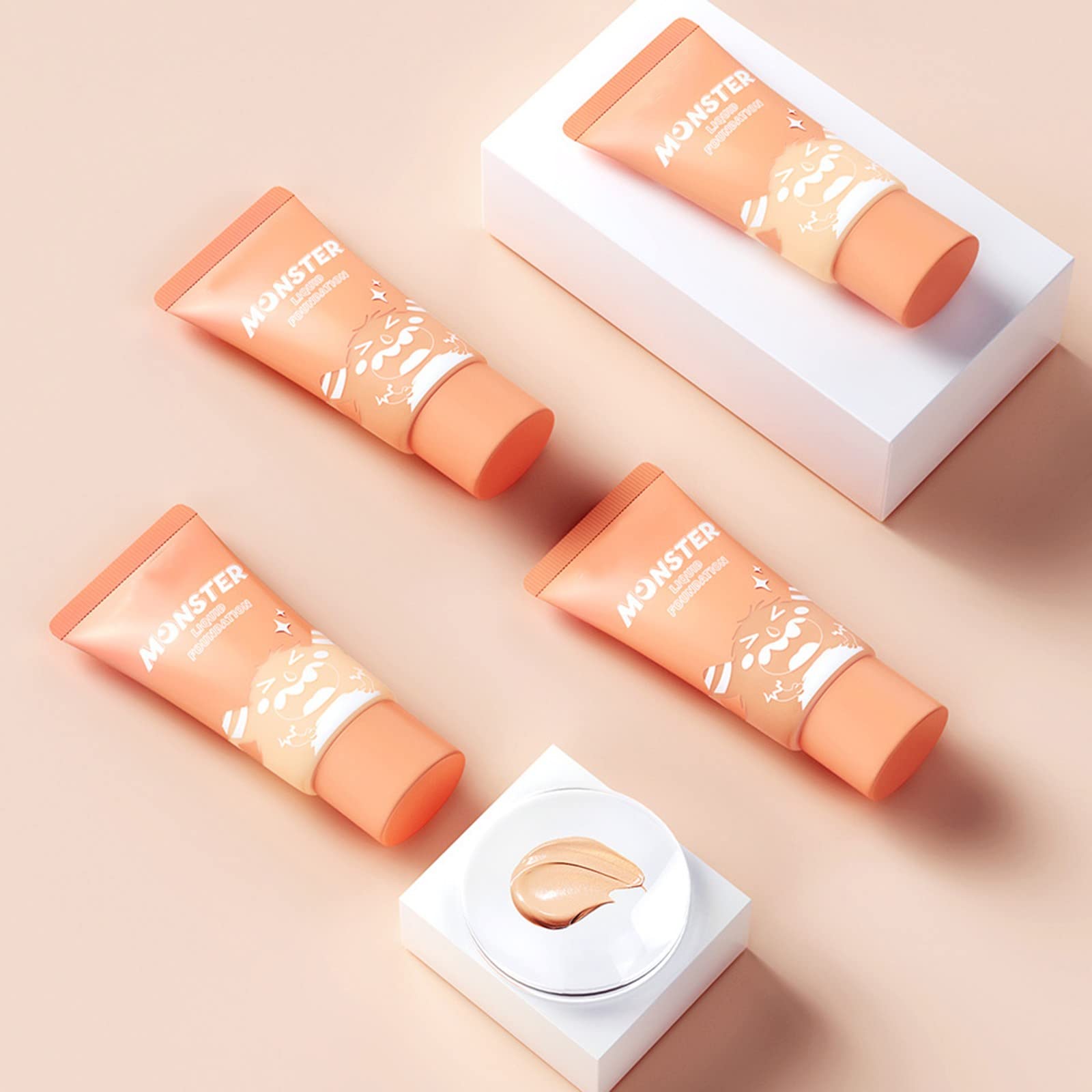 Korean Creamy Soft Concealer - Liquid Animal Foundation for Brightening & Nourishing Skin Tone | Long-Lasting Makeup for Daily Use & Special Occasions