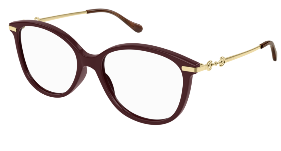 Gucci GG 0967O 003 Brown & Gold Cat Eye Women's Eyeglasses - Stylish Retro Frame for Women, Perfect for Work, Date Night & Everyday Fashion Accessory