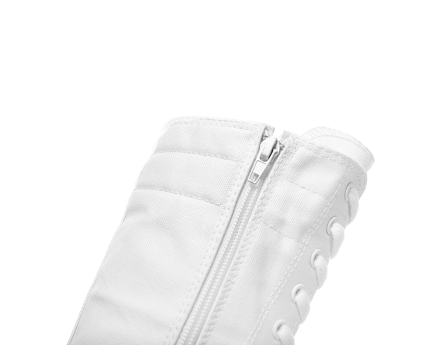 Women's Tall Canvas Lace-Up Knee High Sneakers - Comfortable Fashion Boots for Casual Wear, Walking & Outdoor Activities