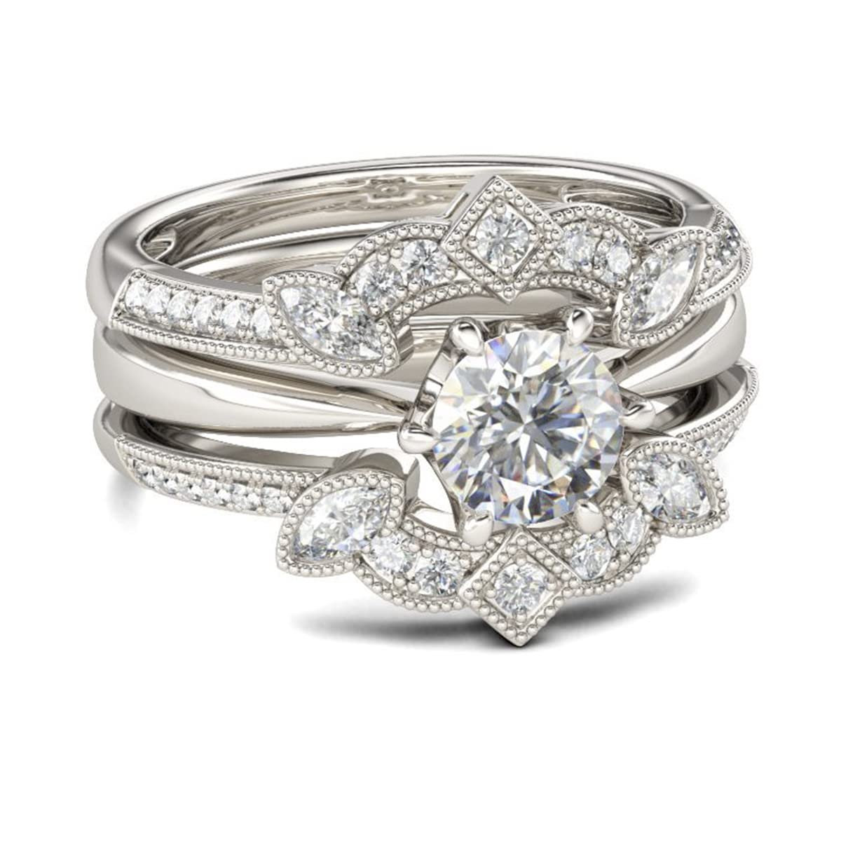 2.5ct Vintage Princess Cut Moissanite Engagement Ring - Art Deco Antique Wedding Bridal Set with Halo, Jewelry Gift Box | Perfect for Proposals, Anniversaries & Special Occasions