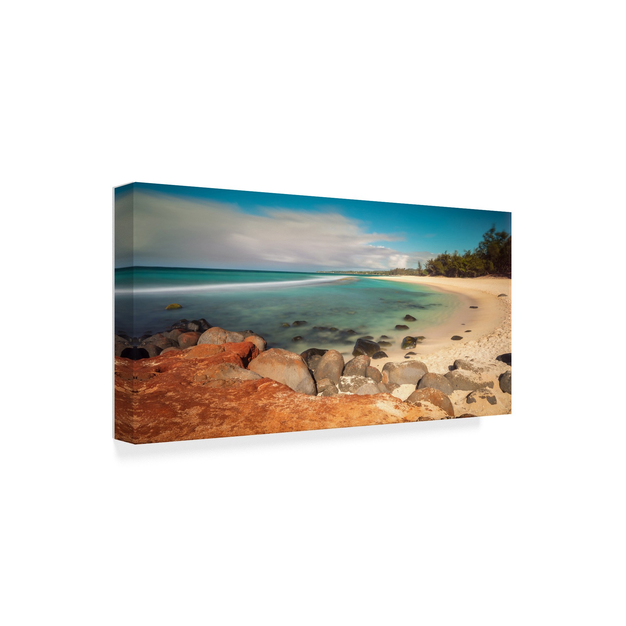Pierre Leclerc Baby Beach Maui Wall Art - 24x47 Inch Tropical Beach Canvas Print - Perfect for Nursery, Living Room & Coastal Home Decor