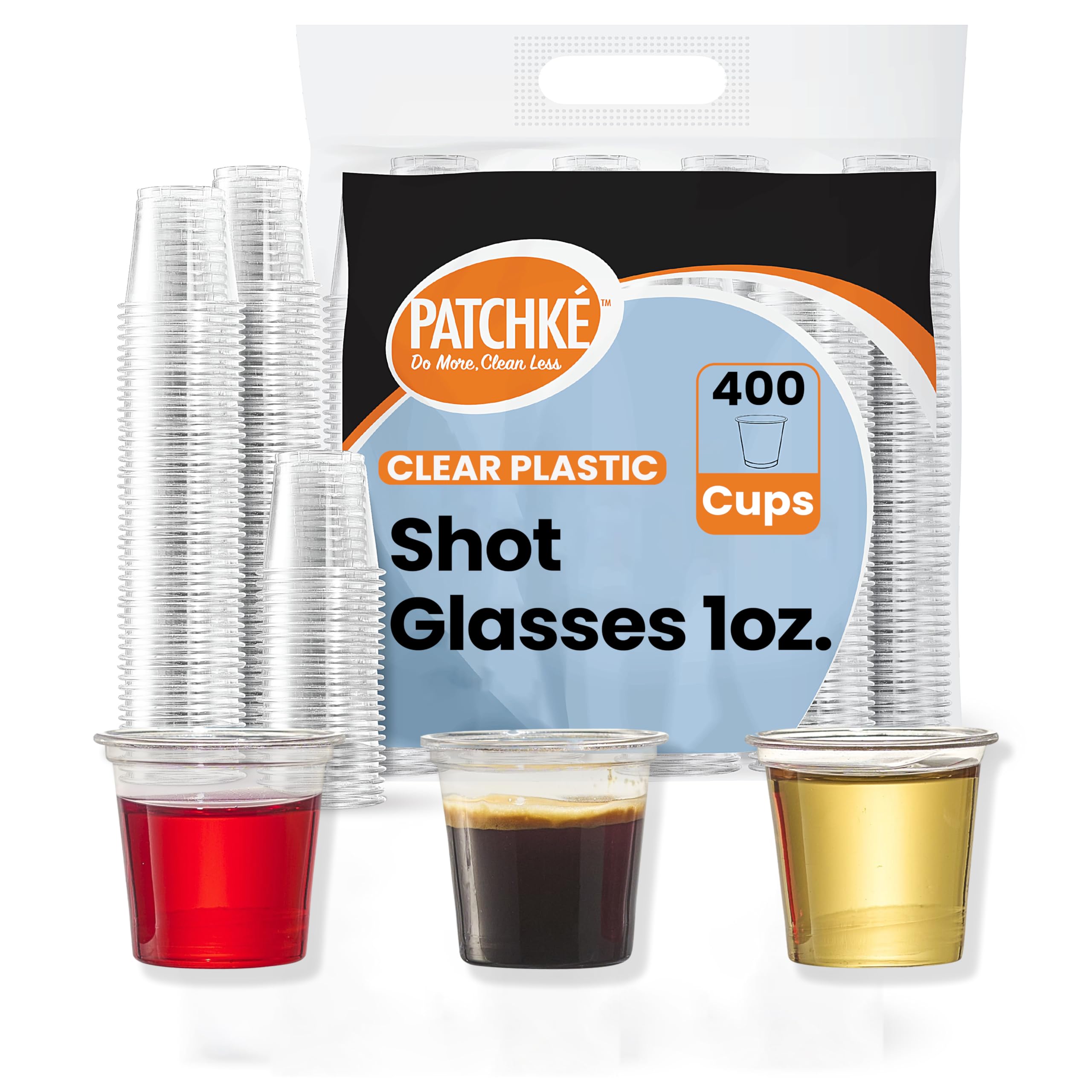 400 Pack Clear Plastic Shot Glasses 1 Ounce (1OZ) - Bulk Disposable Mini Cups for Parties, Events, Bars & Sampling - Perfect for Cocktails, Tastings, and Small Portion Serving