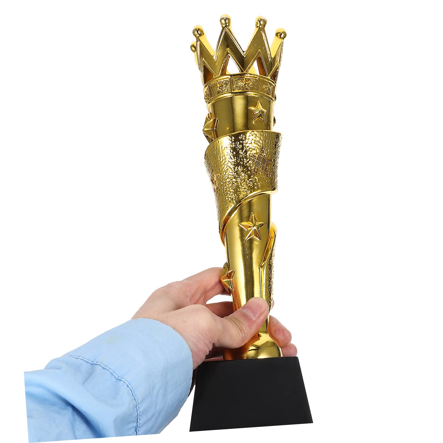 Yardwe 2-Pack Golden ABS Trophy Awards for Kids - Perfect for School Competitions, Sports Events & Achievement Celebrations