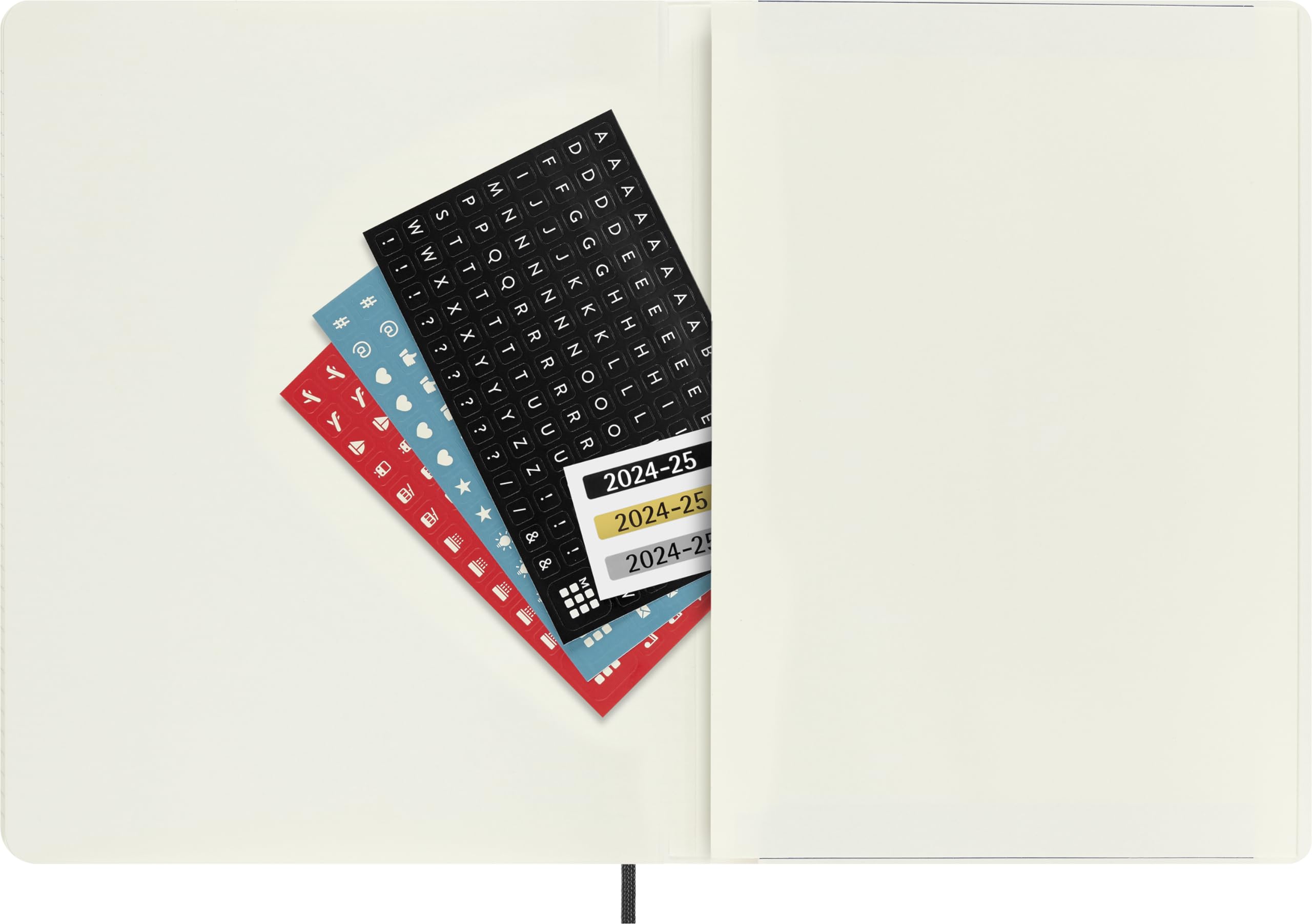 Moleskine 2024-2025 Weekly Planner - 18 Month Calendar with Notes Section, Soft Cover & Elastic Closure, Extra Large 19x25cm, Black - Perfect for Work, School & Personal Organization