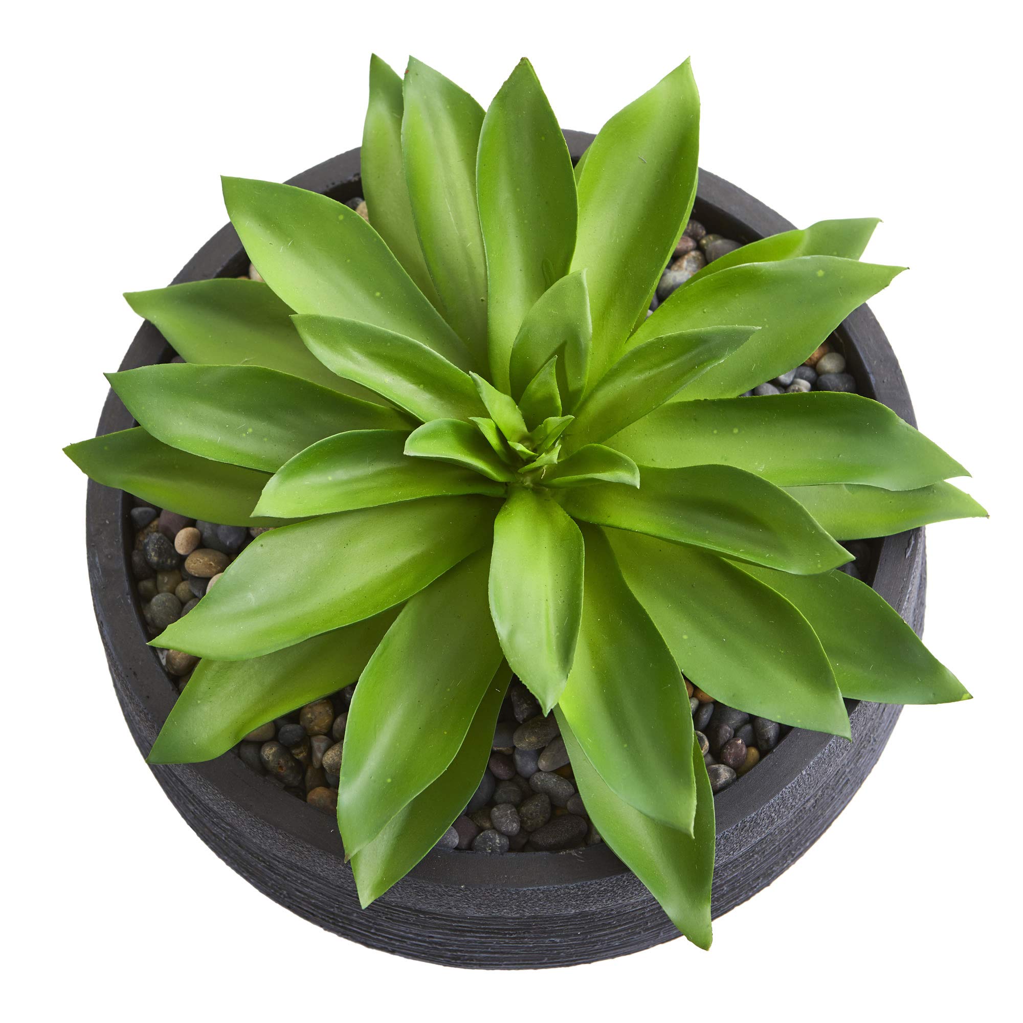 Nearly Natural Large Succulent Artificial Plant in Decorative Bowl - Realistic Fake Succulents for Home Decor, Office Desk, Wedding Centerpiece & Indoor Greenery