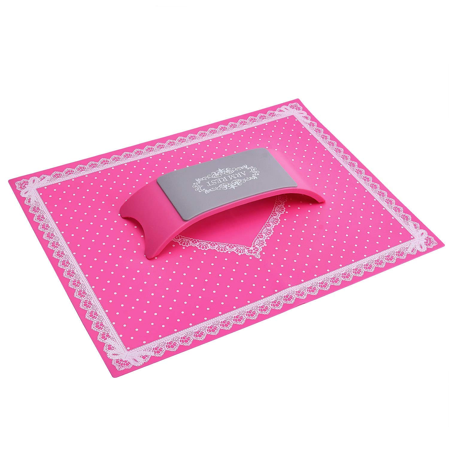 Rubyface Silicone Nail Art Hand Rest Pillow - Comfortable Manicure Mat & Arm Support for Gel Polish, Acrylic Nails - Perfect for Salon, Home Nail Care & DIY Beauty Sessions