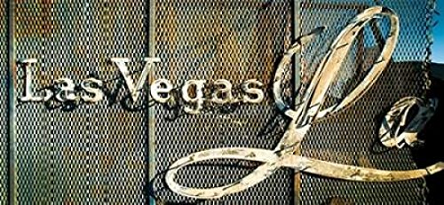 John Stalowy Las Vegas Sign Poster Print - 24x48 Inches - Vintage Vegas Wall Art for Home, Office & Bar Decor