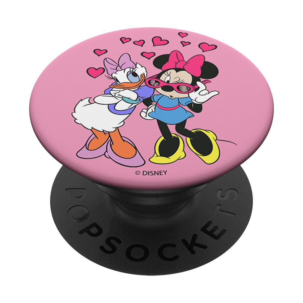 Disney Mickey and Friends Minnie & Daisy Just The Girls PopSockets Standard PopGrip - Swappable Phone Grip & Stand for iPhone, Samsung, Smartphones - Perfect for Selfies, Gaming, and Everyday Use