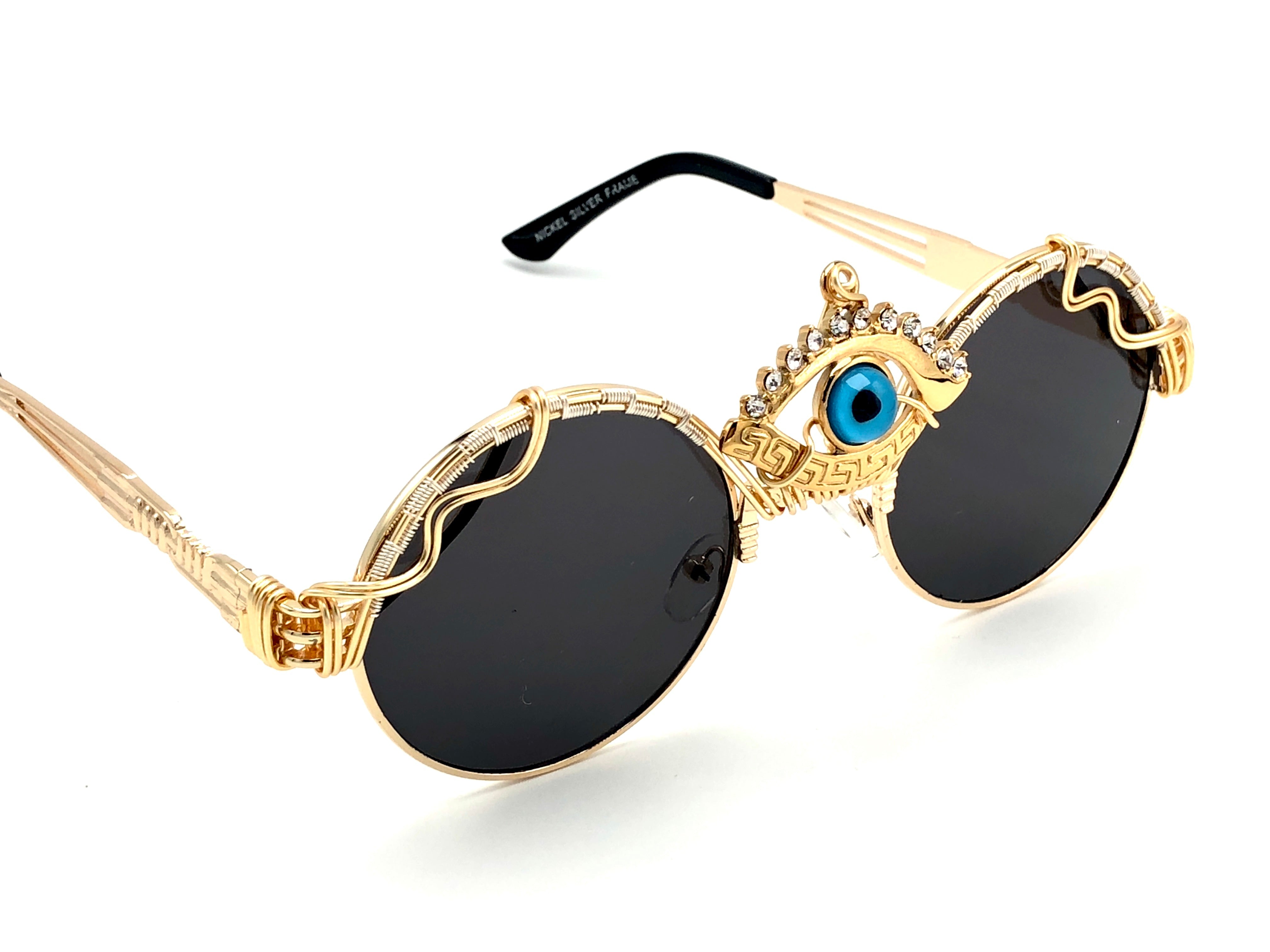 New Black & Gold Classic 3rd Eye Crystal Necklace - Spiritual Jewelry for Meditation, Yoga & Energy Healing | Elegant Boho Choker for Women