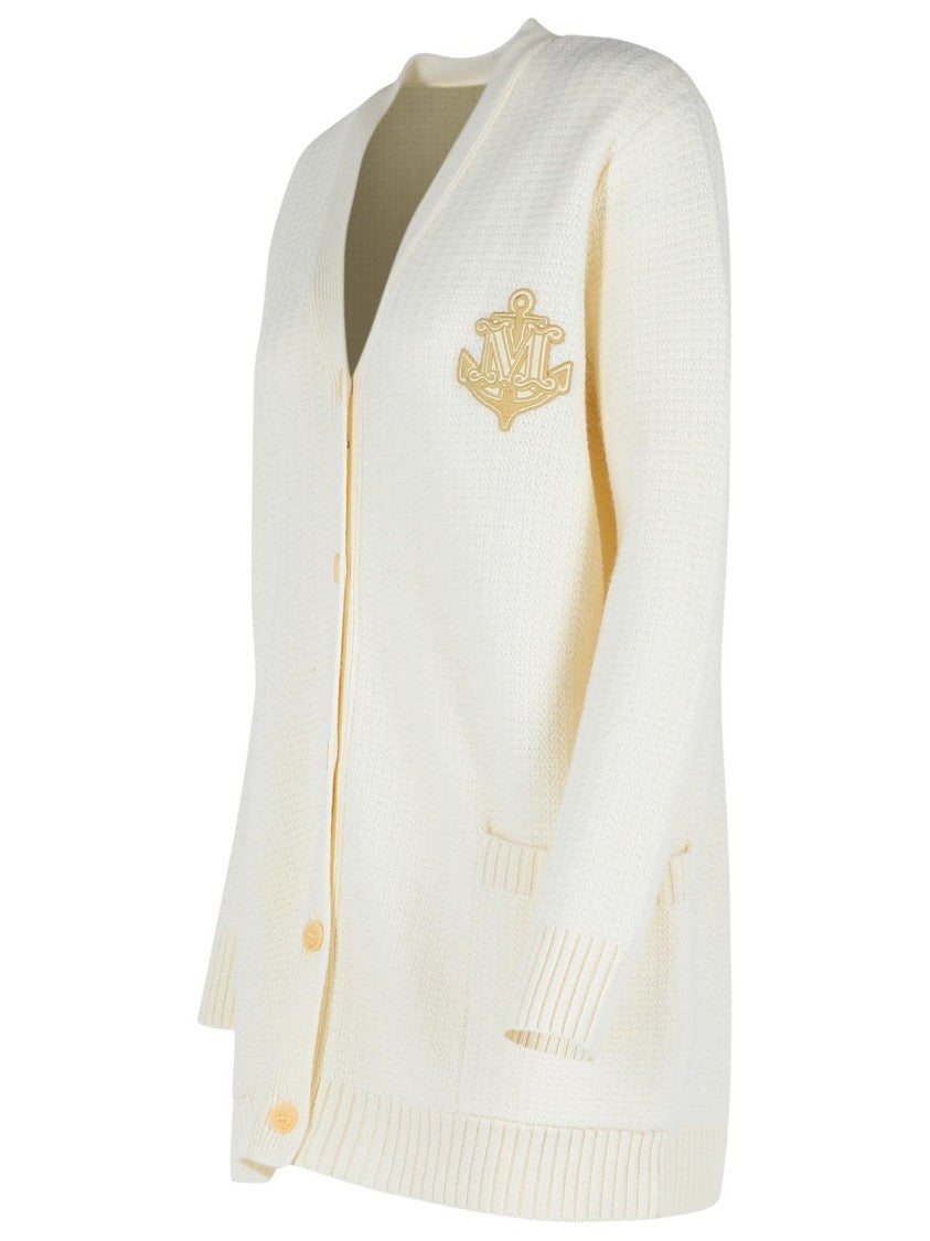 Ravello White Wool Blend Cardigan for Women - Soft Comfortable Knit Sweater for Fall & Winter - Perfect for Office, Casual Outfits and Cozy Evenings