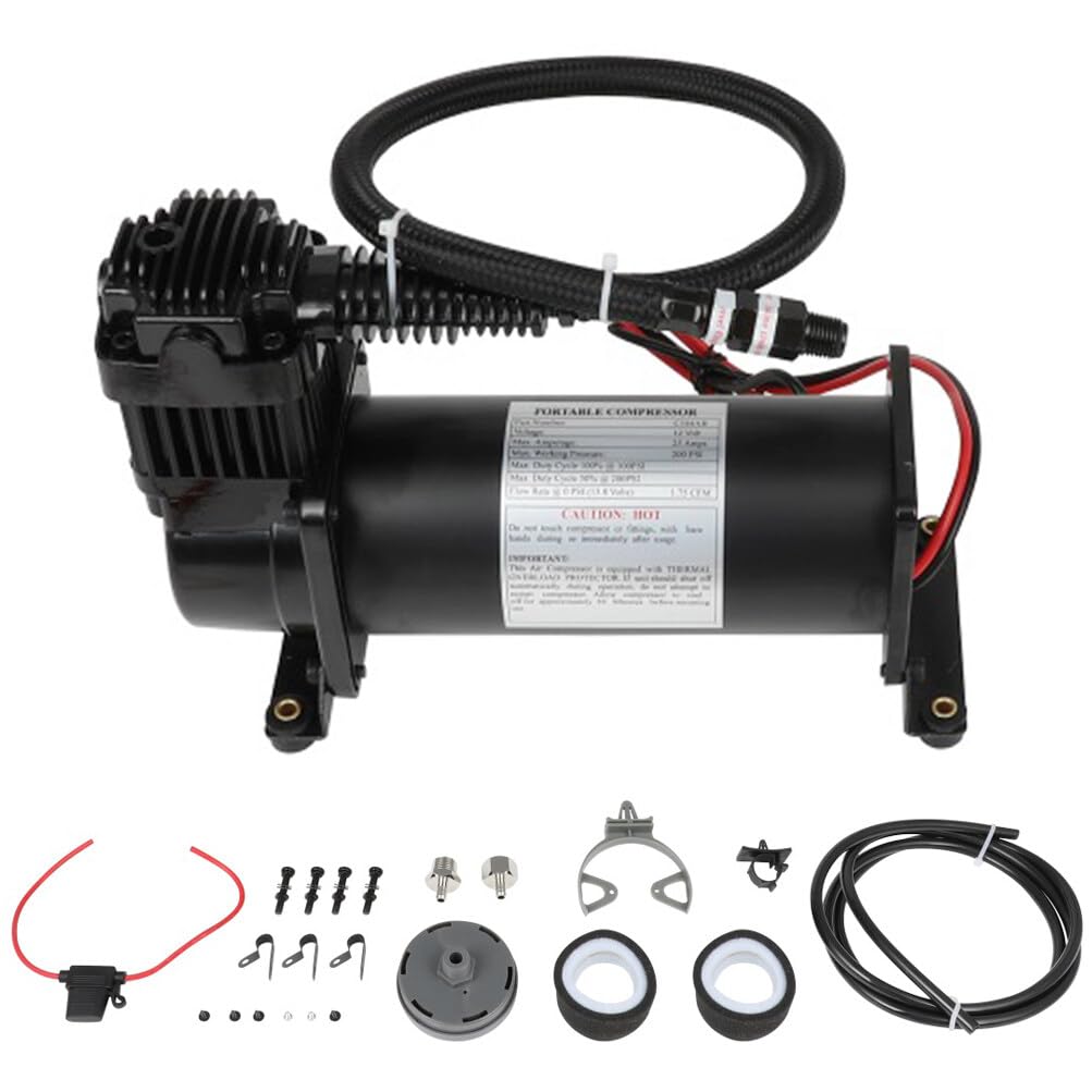 STAYTOP 200 PSI Heavy Duty Air Compressor Kit - 12V On-Board Air System for Train Horns & Air Ride Suspension | Perfect for Trucks, Jeeps & Off-Road Vehicles