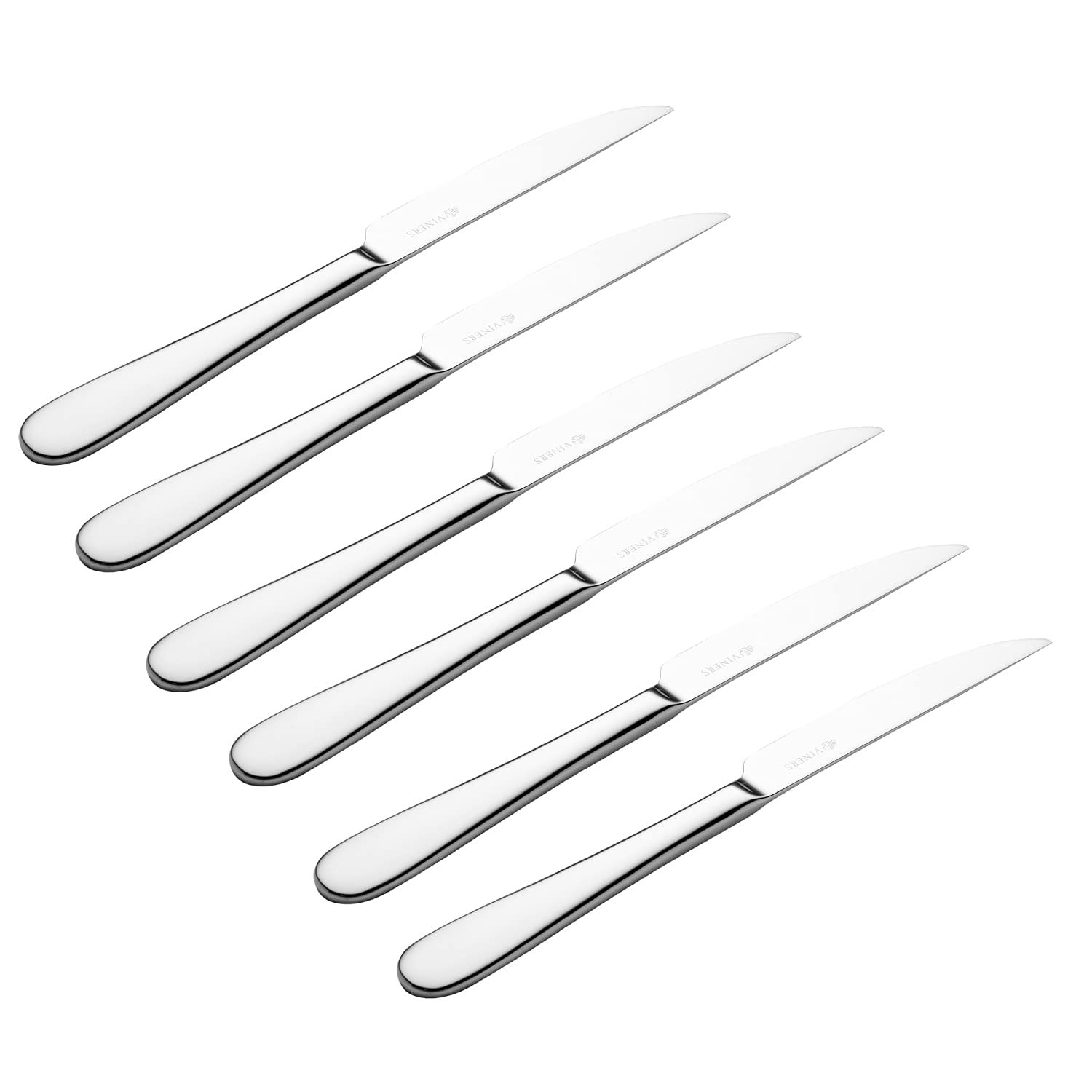Premium 6-Piece Steak Knife Set - High-Quality Stainless Steel Blades for Perfect Cuts | Ideal for Steak Dinners, BBQ Parties & Fine Dining at Home