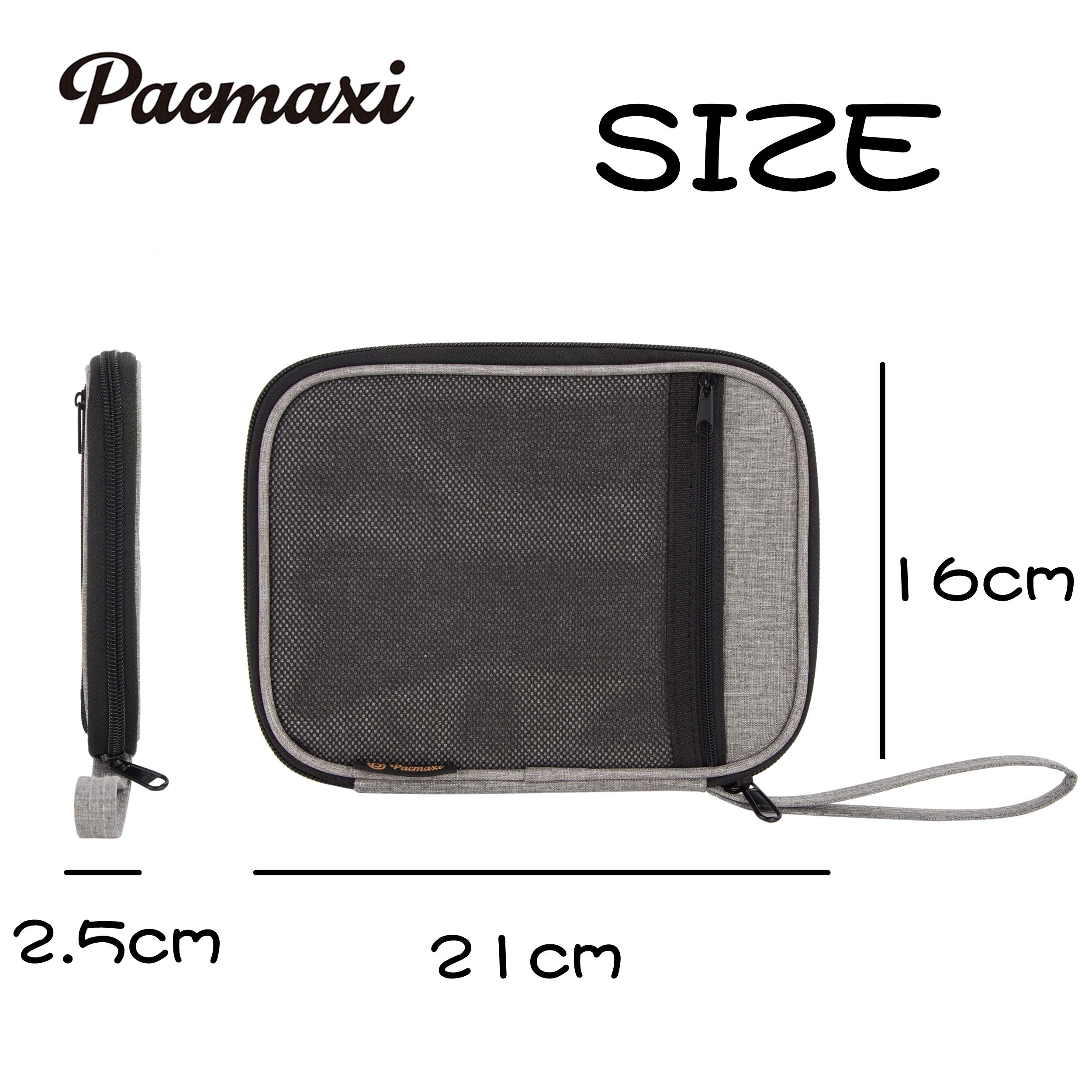 PACMAXI Watch Band Storage Organizer - Holds 10 Watch Straps, Portable Travel Watch Band Case, Durable Watch Accessory Organizer Bag (Light Grey) - Perfect for Travel, Home Storage & Watch Collection Organization