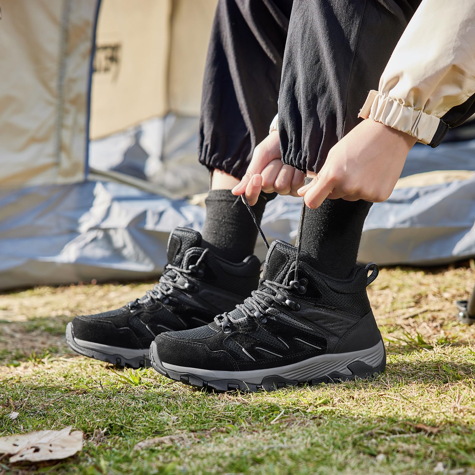 SHULOOK Women's Waterproof Hiking Boots - Lightweight Non-Slip Outdoor Trekking Shoes for Camping, Trail Walking & Mountain Climbing | Perfect for Adventurous Women in All Weather Conditions