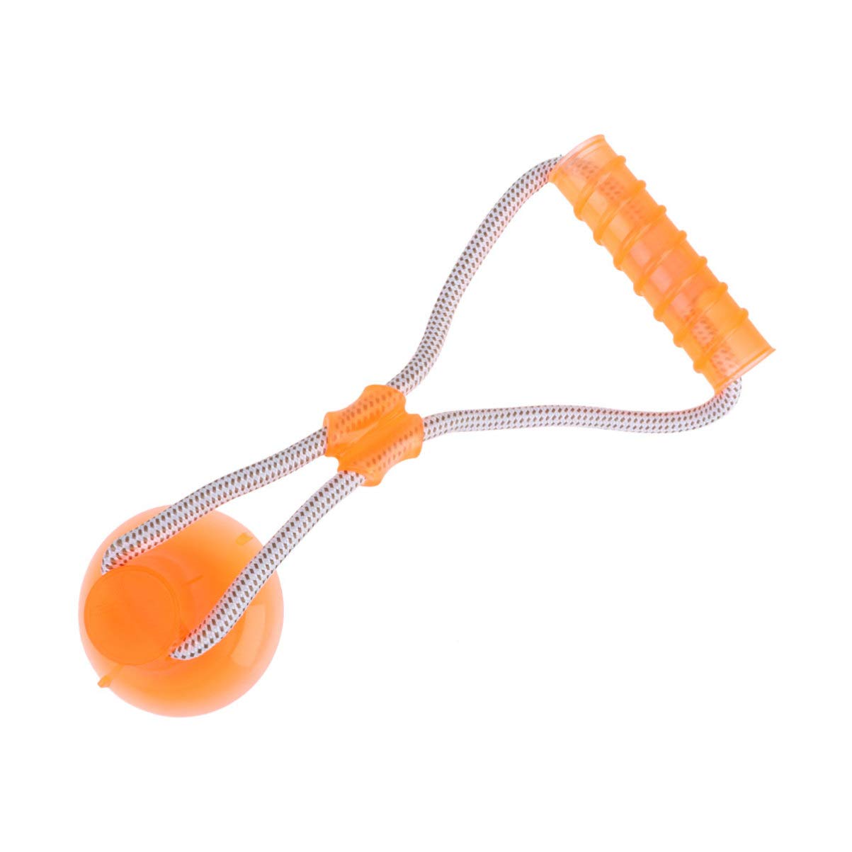 Balacoo Puppy Chew Toys for Teething - Interactive Rubber Chewing Toy with Suction Cup for Dogs & Cats, Durable Molar Bite Rope Toy for Puppy Training & Dental Health (Orange) - Perfect for Playtime, Teething Relief, and Solo Entertainment