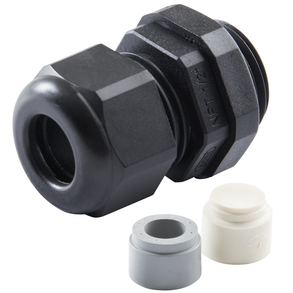 765000 NPT Marine Grade Electrical Wire Seal - 0.5 Inch Round Waterproof Cable Gland for Boats, RVs & Outdoor Electrical Connections - Ideal for Marine, Automotive & Industrial Applications
