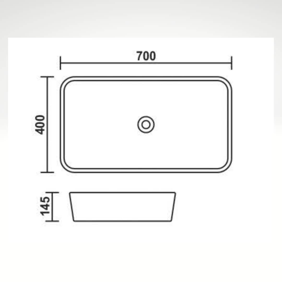 Ceramic Countertop Wash Basin Sink - 27.5
