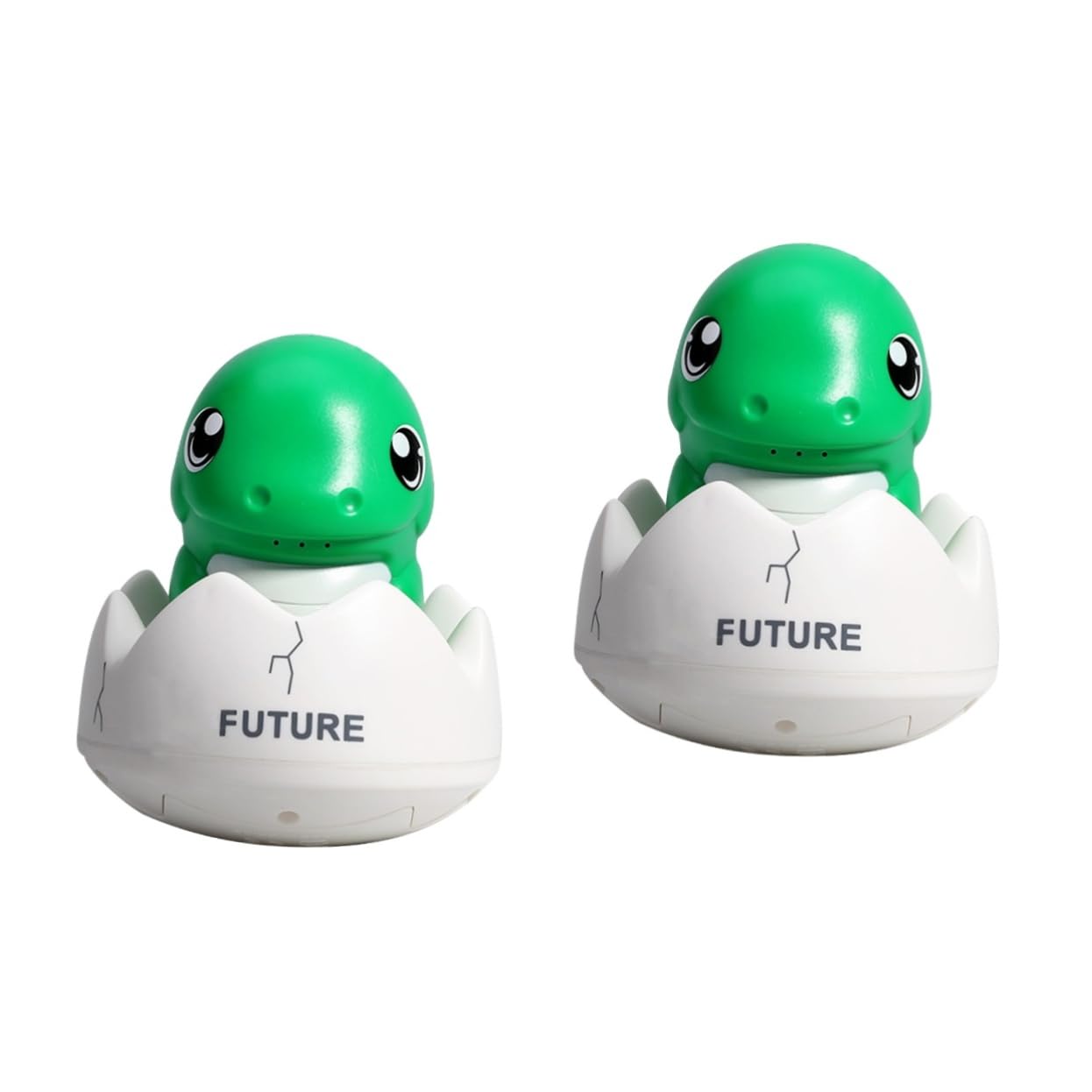VICASKY 2 Pack Glow in The Dark Dinosaur Bath Toys - LED Light Up Floating Bathtub Toys for Kids, Fun Bath Time & Pool Play (Green Plastic) - Perfect for Toddlers, Sensory Play & Nighttime Bath Adventures