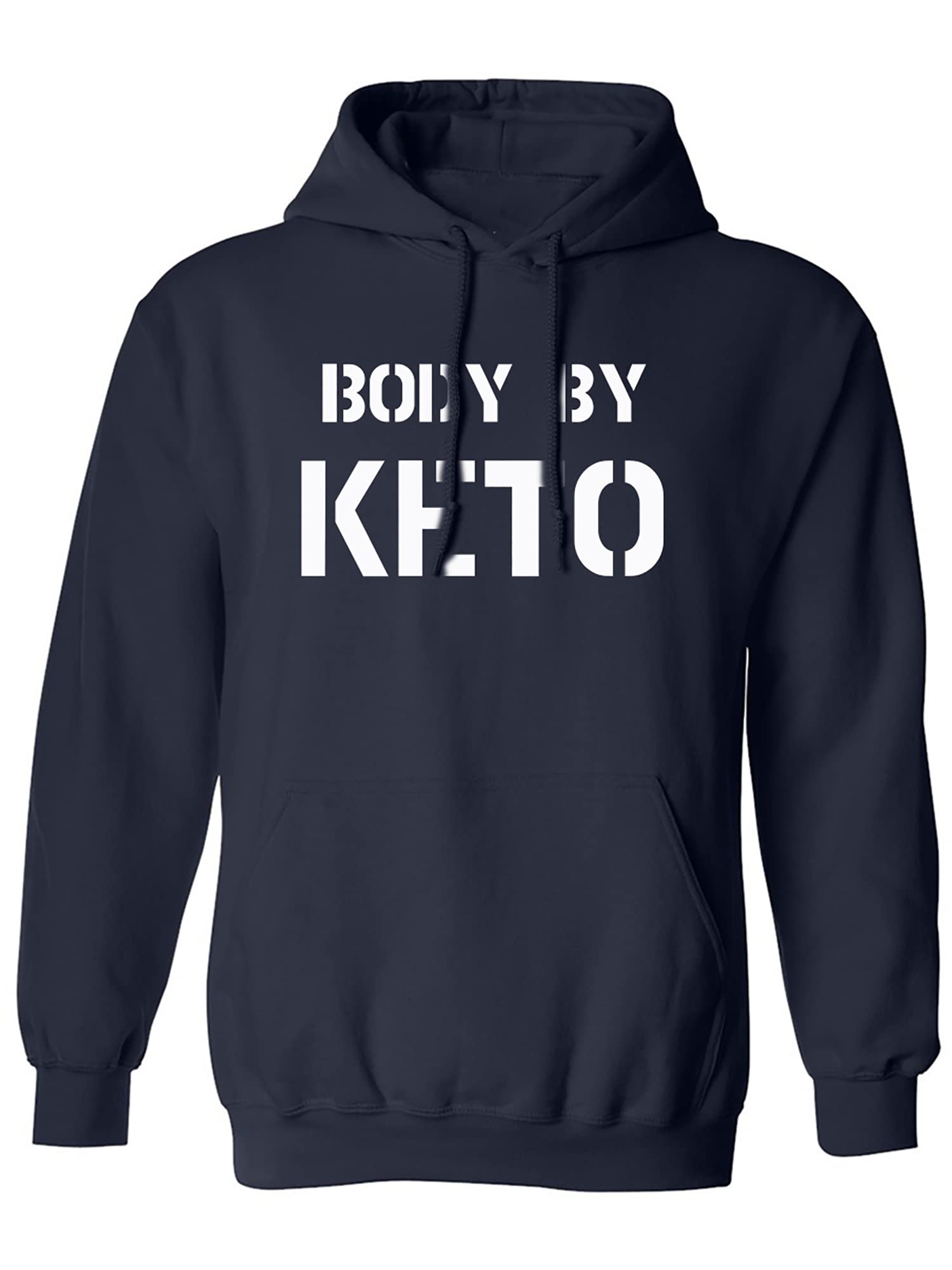 ZeroGravitee BODY BY KETO Hooded Sweatshirt for Women & Men | Keto Diet Apparel | Comfortable Pullover for Gym, Workout & Casual Wear
