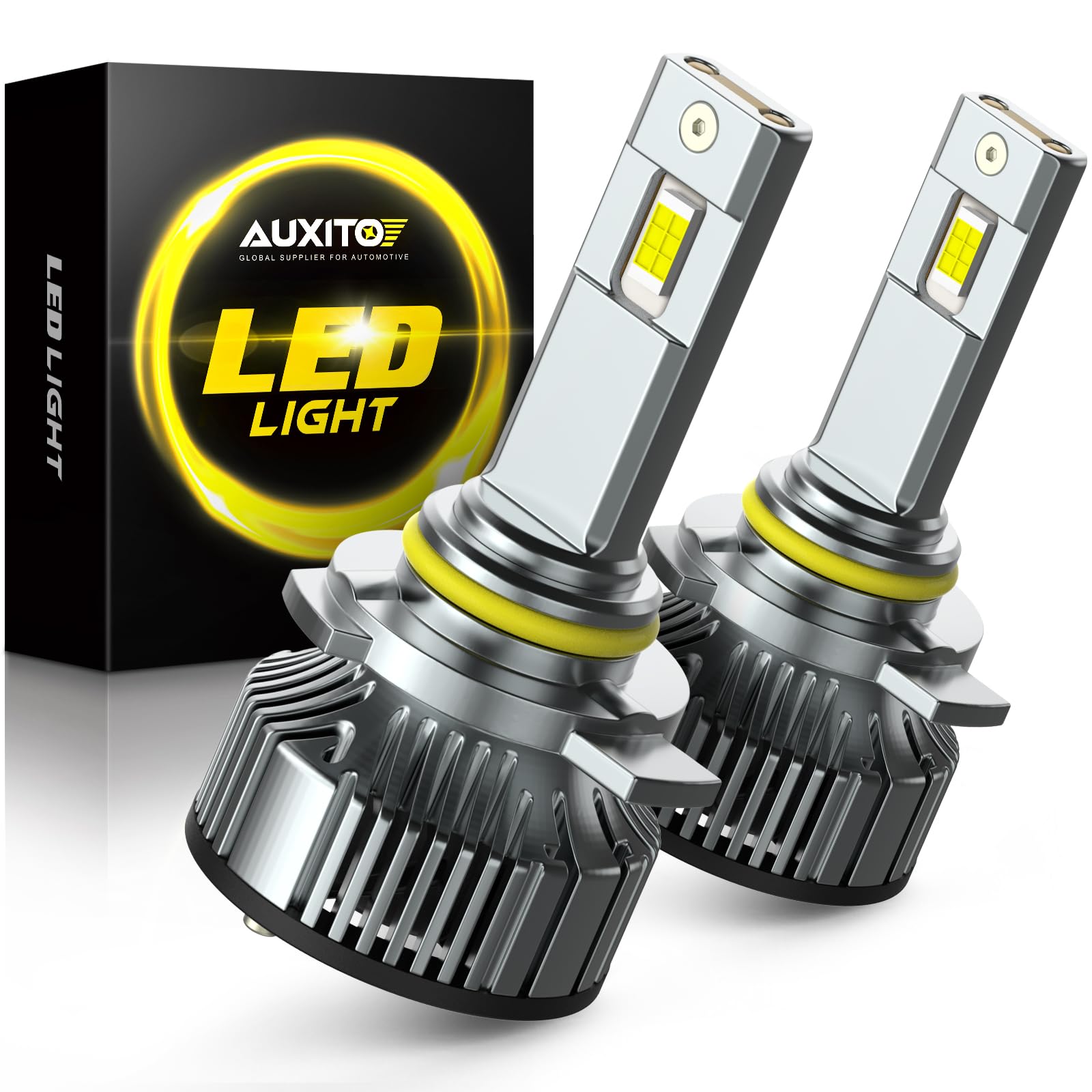 AUXITO 9012/HIR2 LED Fog Light Bulbs - 30000LM 6500K Cool White, CSP LED Chips, Plug and Play Replacement - Pack of 2 - Perfect for Off-Roading, Night Driving & Foggy Conditions
